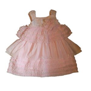 Isabella & Chloe Pink Ruffled Dress Size 18M